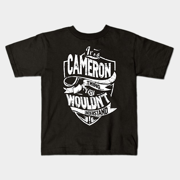 CAMERON Kids T-Shirt by davidmarisa